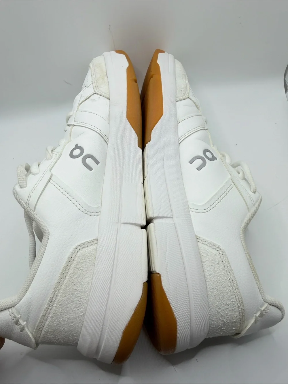 On Running Women's White and Gum-Soled Low-Top Sneakers